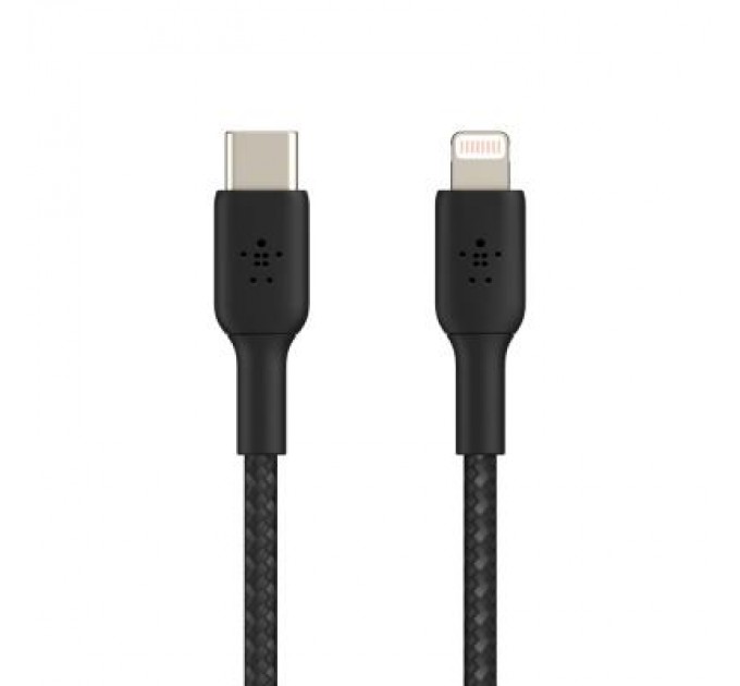 Дата кабель USB 2.0 AM to Lightning 1.0m BRAIDED black Belkin (CAA004BT1MBK)