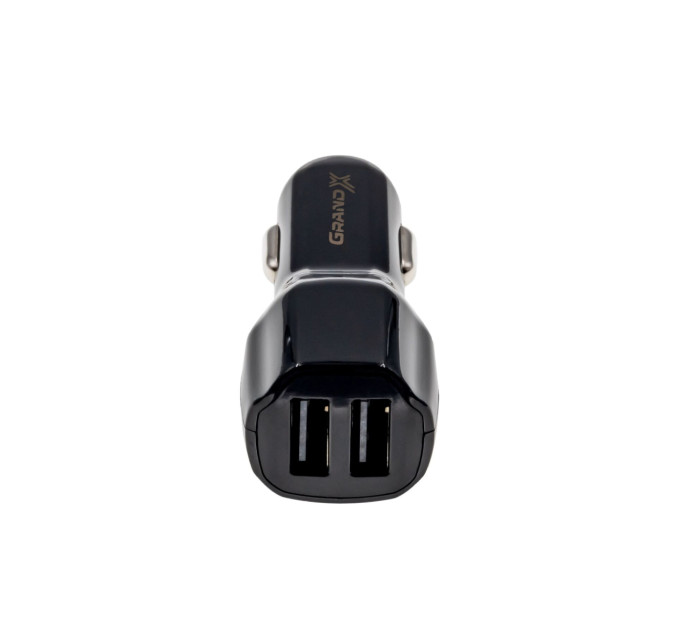 Grand-X Автомобільний зарядний пристрій Grand-X (2USB 2.4A) Black (CH-26B)