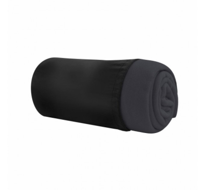 Плед Bergamo флісовий Warm у чохлі 150 х 180 см чорний (202311pl-01)