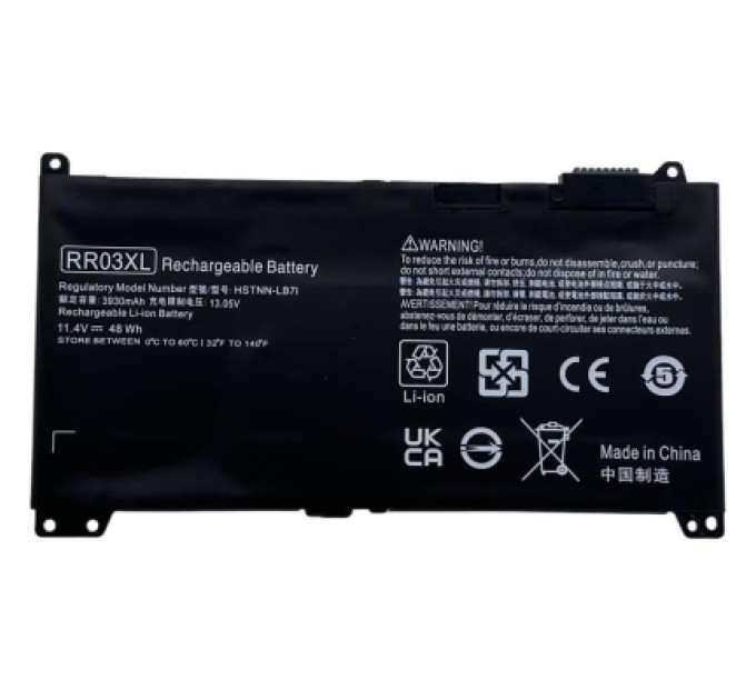 AlSoft Акумулятор до ноутбука HP ProBook 450 G4 RR03XL, 40Wh (3500mAh), 3cell, 11.4V, Li-ion AlSoft (A47722)