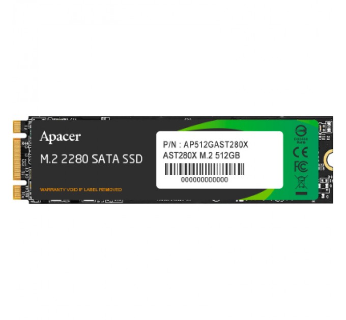 Накопичувач SSD M.2 2280 512GB Apacer (AP512GAST280X)