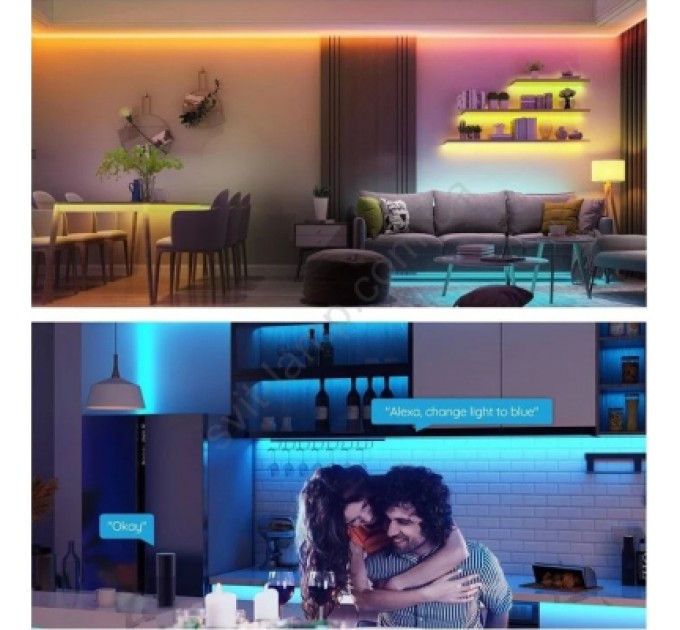 Світлодіодна стрічка Govee H615A LED 5.0m, RGB, WI-FI/Bluetooth, microphone, white (H615A3A3)