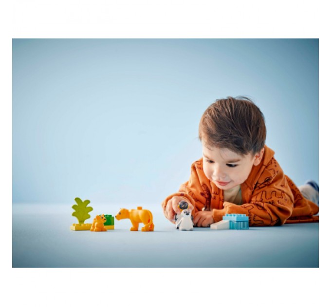 Конструктор LEGO DUPLO Town Сімейства диких тварин: Пінгвіни та Леви (10442)