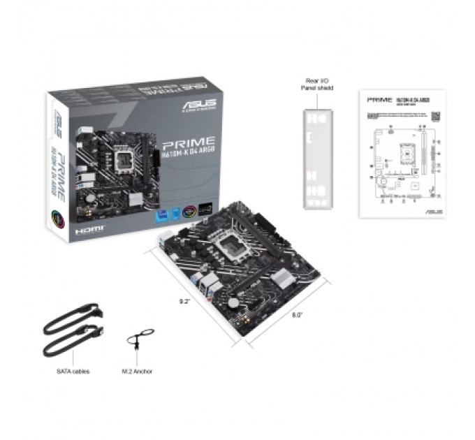 Материнська плата ASUS PRIME H610M-K D4 ARGB
