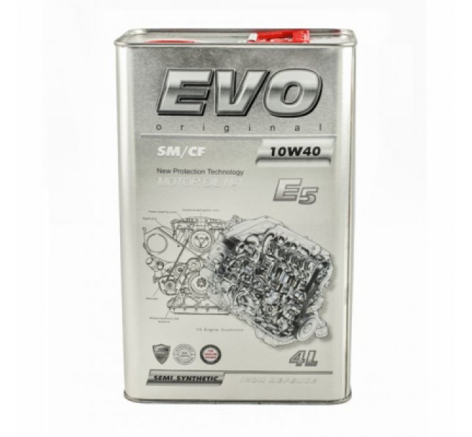 Моторна олива EVO E5 10W-40 SM/CF 4L (E5 4L 10W-40)