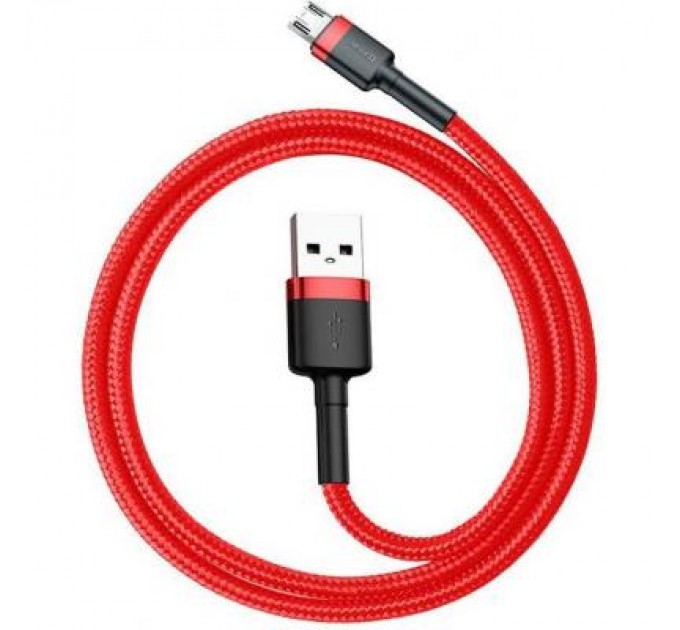 Дата кабель USB 2.0 AM to Micro 5P 1.0m Cafule 2.4A red+red Baseus (CAMKLF-B09)