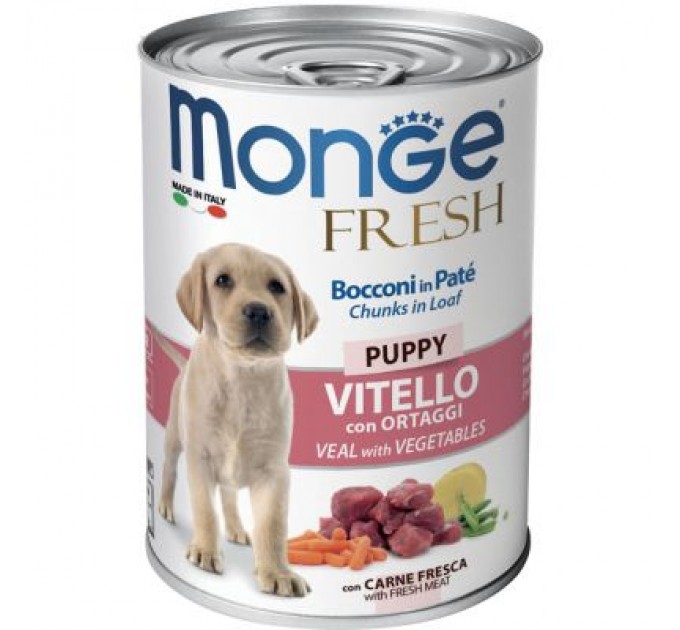 Консерви для собак Monge Dog FRESH Puppy телятина з овочами 400 г (8009470014441)