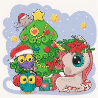 Картина по номерам ArtCraft Єдиноріжка з друзями 30х30 см (15553-AC)