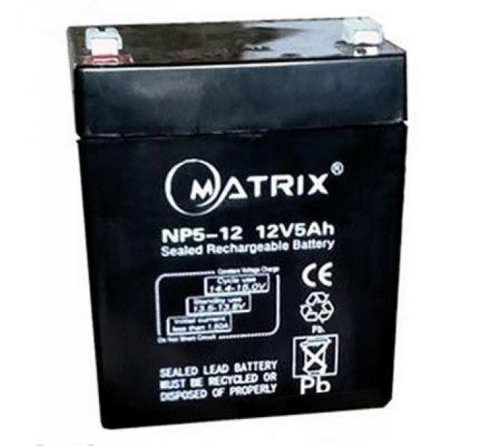 Батарея до ДБЖ Matrix 12V 5AH (NP5-12)
