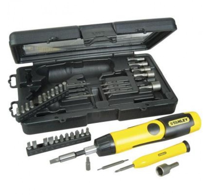 Набір викруток Stanley Pistol Grip Ratchet з храповим механ., 36 вставк. (0-63-038)