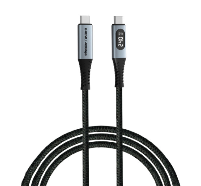Verbatim Дата кабель USB-C to USB-C 1.2m with display 240W black Verbatim (31849)