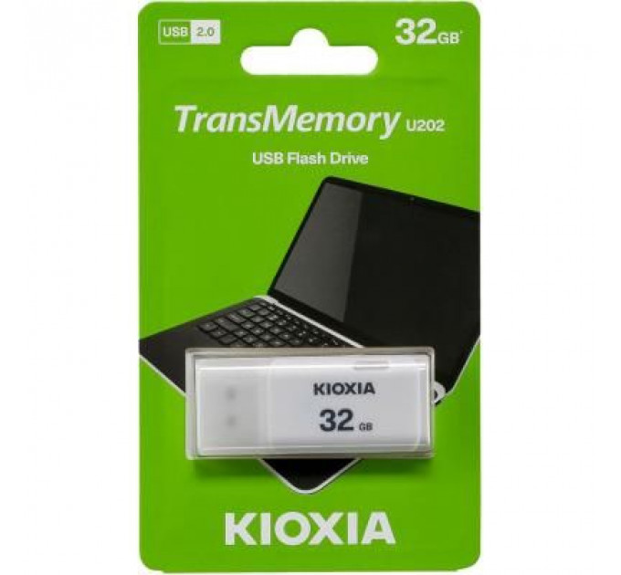 USB флеш накопичувач Kioxia 32GB U202 White USB 2.0 (LU202W032GG4)
