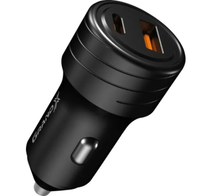 Grand-X Зарядний пристрій Grand-X CH-30B 30W 1xUSB + 1xUSB-C PD + QC3.0 AFC FCP SCP VOOC Black (CH-30B)