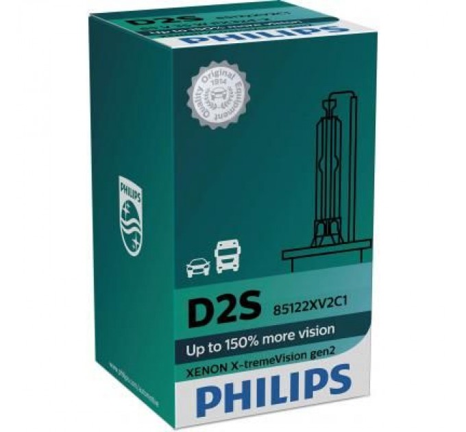 Автолампа Philips D2S X-tremeVision +150%, 1шт (85122XV2C1)