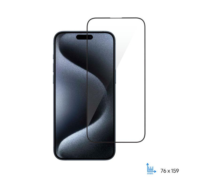 2E Скло захисне 2E iPhone 15 Pro Max 2.5D FCFG black (2E-IP-15PM-6.7-SMFCFG-BB)