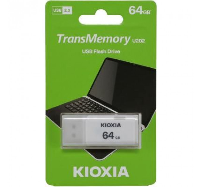 USB флеш накопичувач Kioxia 64GB U202 White USB 2.0 (LU202W064GG4)