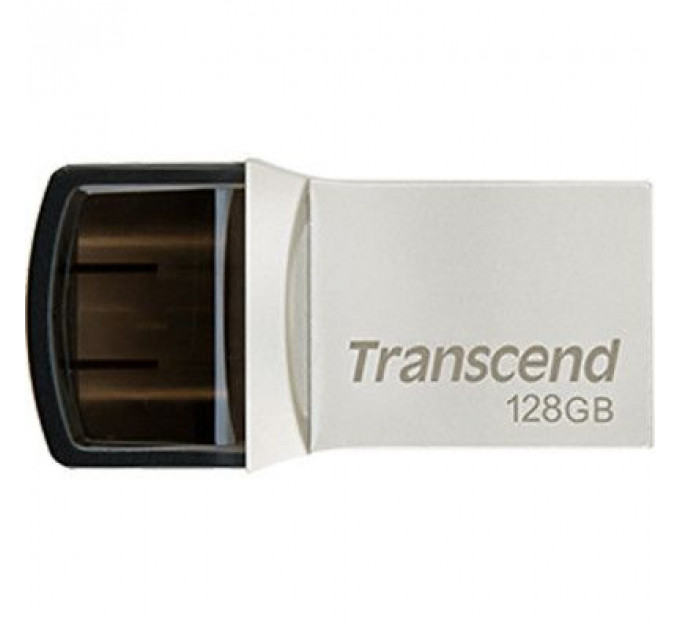 USB флеш накопичувач Transcend 128GB JetFlash 890 Silver USB 3.1/Type-C (TS128GJF890S)
