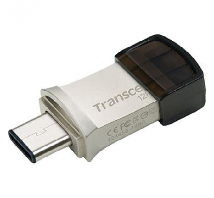 USB флеш накопичувач Transcend 128GB JetFlash 890 Silver USB 3.1/Type-C (TS128GJF890S)