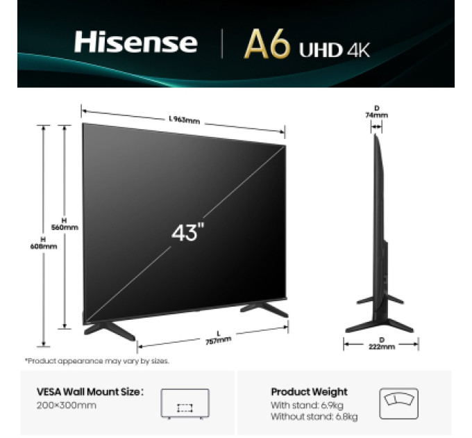 Hisense Телевізор Hisense 43A6Q