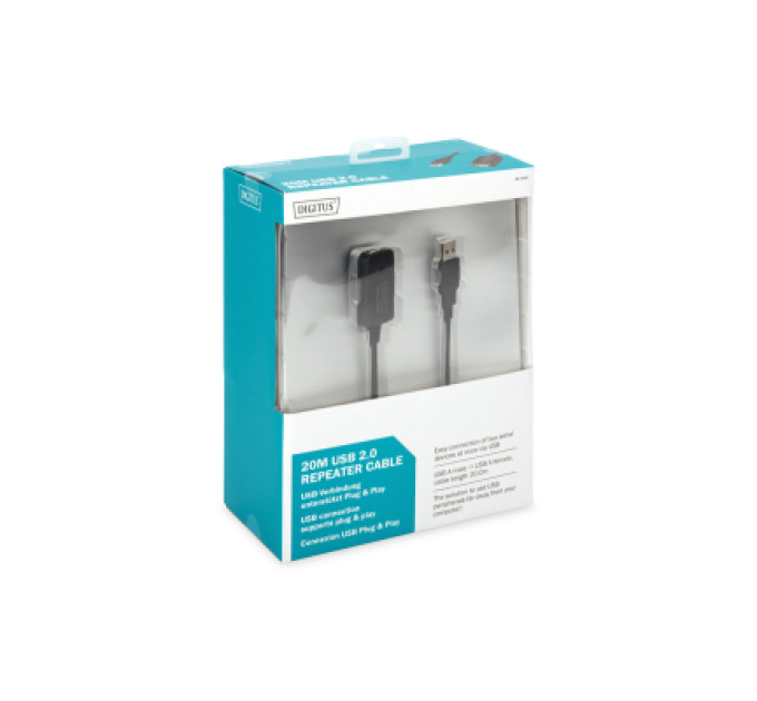 Digitus Дата кабель USB 2.0 AM/AF 20.0 m active Digitus (DA-73102)