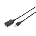 Digitus Дата кабель USB 2.0 AM/AF 5.0 m active Digitus (DA-70130-4)