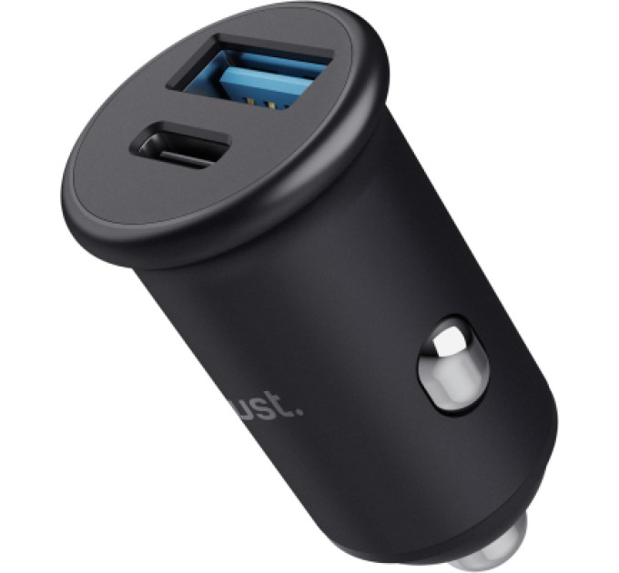 Trust Зарядний пристрій Trust USB-C PD25W + USB QC12W 37W Black (25197_TRUST)