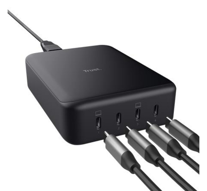 Trust Зарядний пристрій Trust Maxo 4xUSB-C PD240W GaN Black (25413_TRUST)