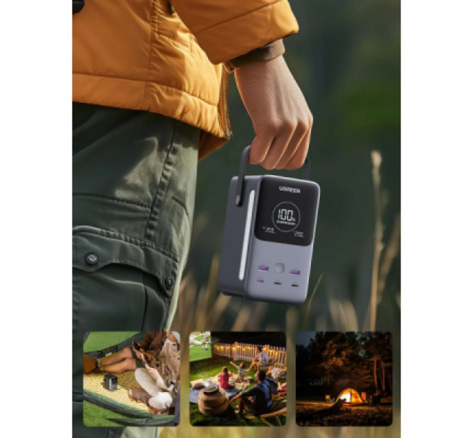 Ugreen Батарея універсальна Ugreen 48000mAh 300W PD/3.1, зарядка 140W, Led лампа (25286)
