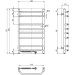 Navin Сушарка для рушників Navin Блюз 480x800 (12-006130-4880)