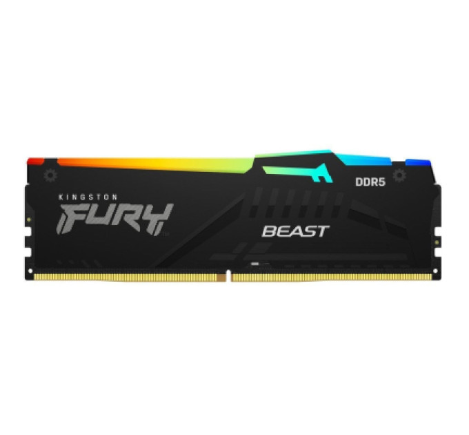 Kingston Fury (ex.HyperX) Модуль пам'яті для комп'ютера DDR5 64GB (2x32GB) 5200 MHz Beast RGB EXPO Black Kingston Fury (ex.HyperX) (KF552C40BB2AK2-64)