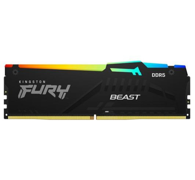 Kingston Fury (ex.HyperX) Модуль пам'яті для комп'ютера DDR5 64GB (2x32GB) 5200 MHz Beast RGB EXPO Black Kingston Fury (ex.HyperX) (KF552C40BB2AK2-64)