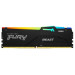 Kingston Fury (ex.HyperX) Модуль пам'яті для комп'ютера DDR5 64GB (2x32GB) 5200 MHz Beast RGB EXPO Black Kingston Fury (ex.HyperX) (KF552C40BB2AK2-64)
