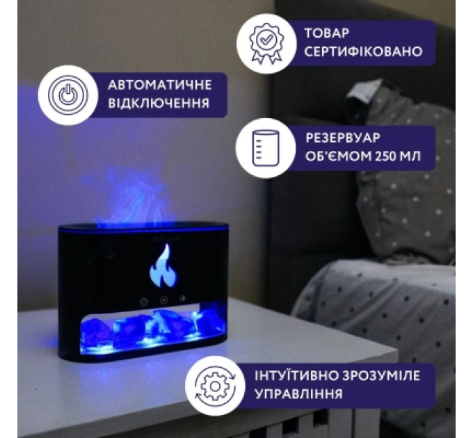Neor Зволожувач повітря Neor FLAME AROMA 25ML10 BK