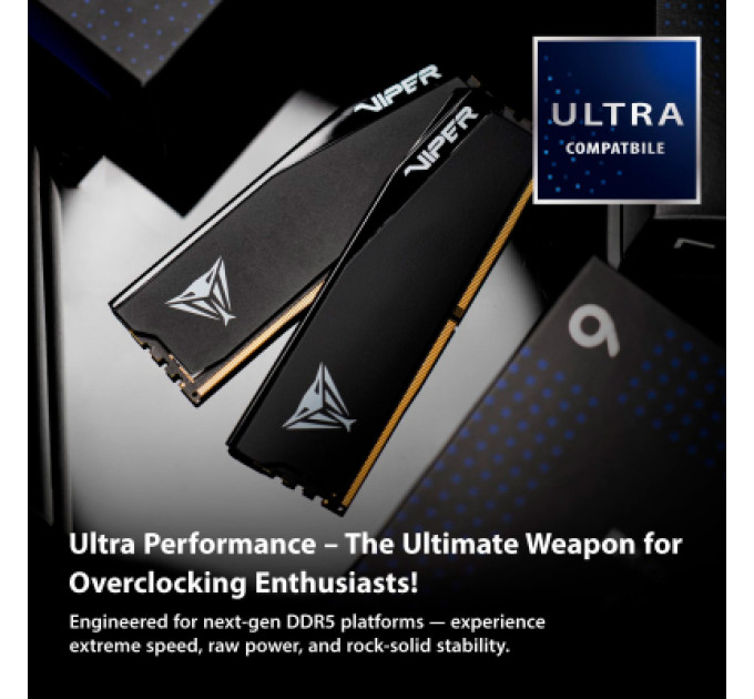 Patriot Модуль пам'яті для комп'ютера DDR5 64GB (2x32GB) 6400 MHz Viper Elite 5 Ultra Patriot (VEU564G6432K)