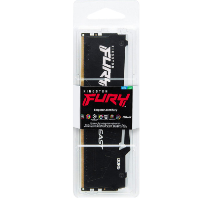 Kingston Fury (ex.HyperX) Модуль пам'яті для комп'ютера DDR5 64GB (2x32GB) 5600 MHz Beast RGB EXPO Black Kingston Fury (ex.HyperX) (KF556C40BBA-64)