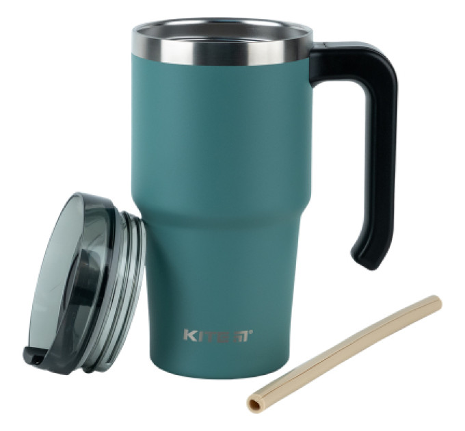 Kite Термокружка Kite з ручкою 600 мл зелена (K24-1207-3)