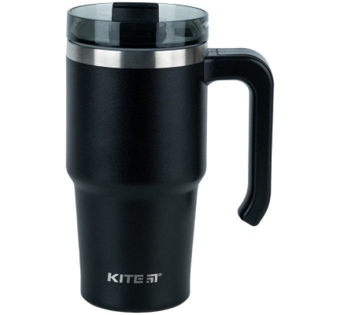 Kite Термокружка Kite з ручкою 600 мл чорна (K24-1207-1)