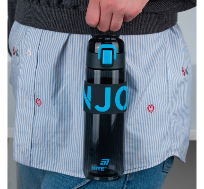 Kite Пляшка для води Kite 680 мл чорно-блакитна (K25-1233-2)