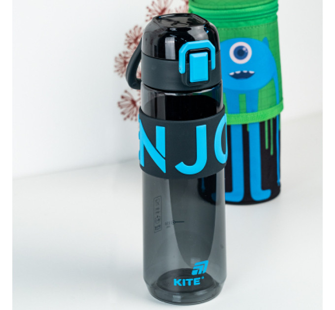 Kite Пляшка для води Kite 680 мл чорно-блакитна (K25-1233-2)