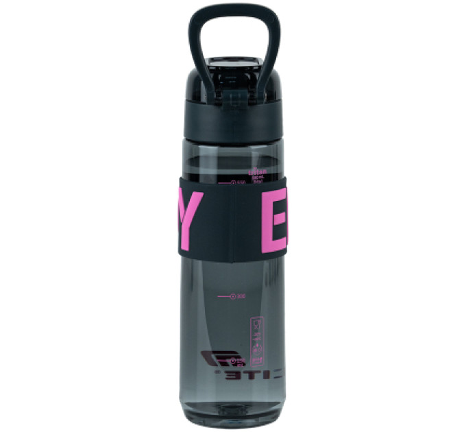 Kite Пляшка для води Kite 680 мл чорно-рожева (K25-1233-3)
