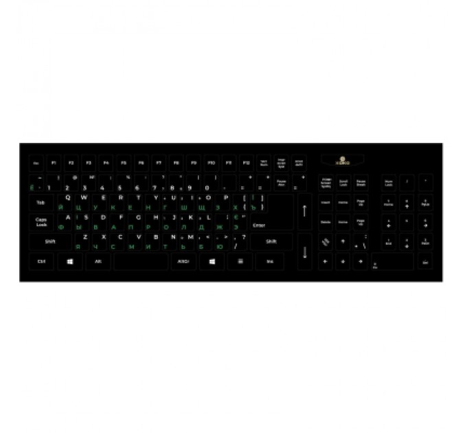 XoKo Наклейка на клавіатуру XoKo 109 keys UA/rus green, Latin white (XK-KB-STCK-BG)