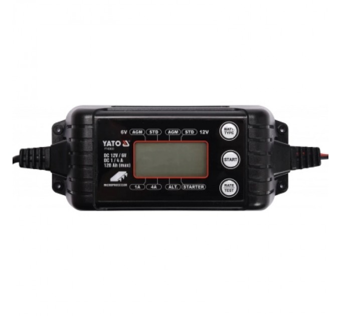 Зарядний пристрій для автомобільного акумулятора Yato YT-83033