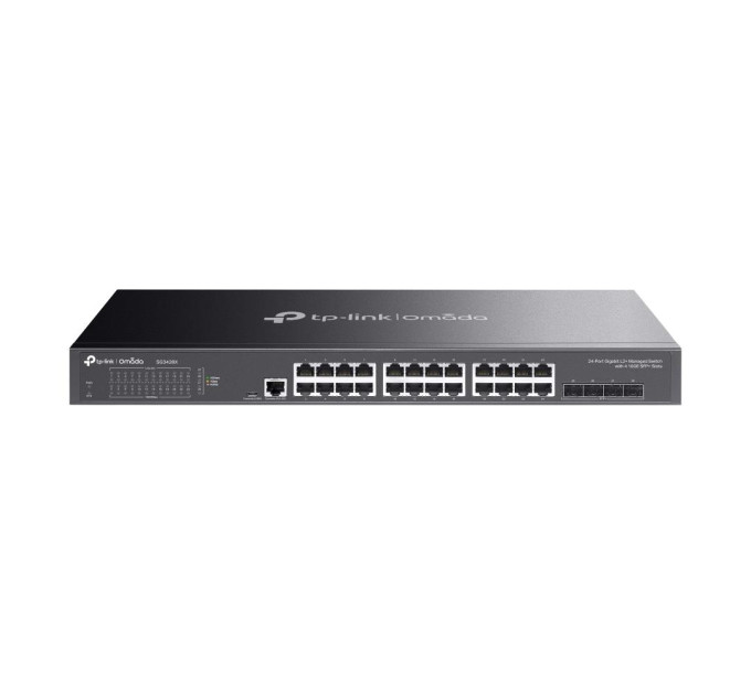TP-Link JetStream 24-портовий гігабітний керований комутатор з 24 гігабітними портами та 4 портами 10GE SFP+ L2, SG3428X TP-LINK