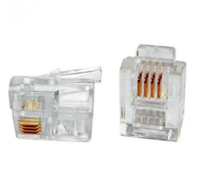 Конектор Patron RJ11 6P4C * 40 (CON-RJ-11-6P4C-40)