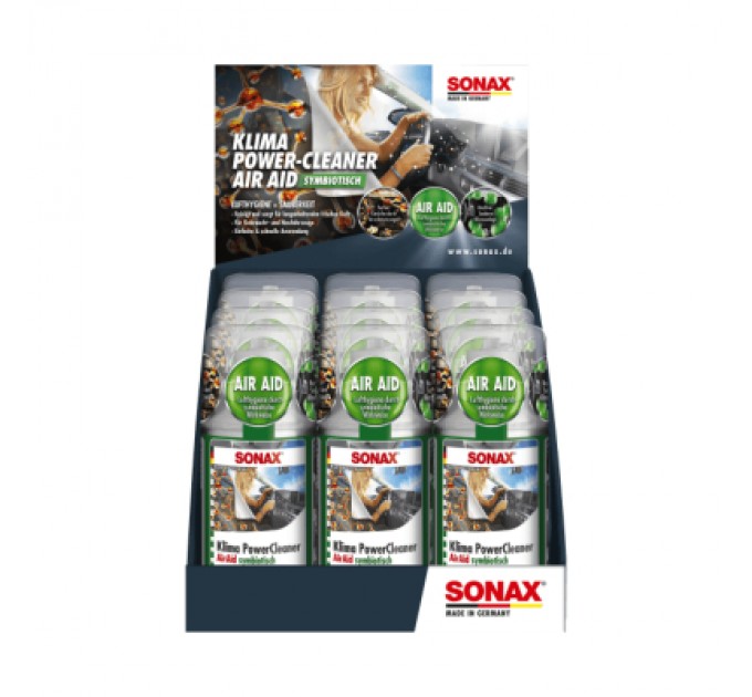Автомобільний очисник Sonax Klima Power Cleaner AirAid symbiotisch Thekendisplay 100 мл (323100)