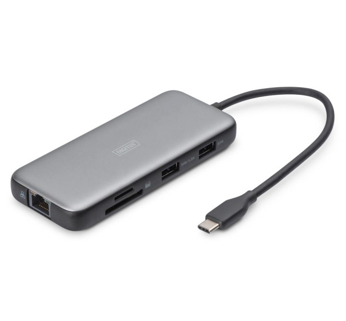 Assmann Док-станція USB-C, 8 портів, 2xHDMI, 3xUSB3.0, 1xRJ45, 1xSD, 1xMicroSD, 1xUSB-CPD  DA-70915 DIGITUS by ASSMANN