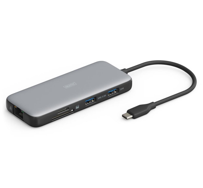 Assmann Док-станція USB-C, 8 портів, 2xHDMI, 3xUSB3.0, 1xRJ45, 1xSD, 1xMicroSD, 1xUSB-CPD  DA-70915 DIGITUS by ASSMANN