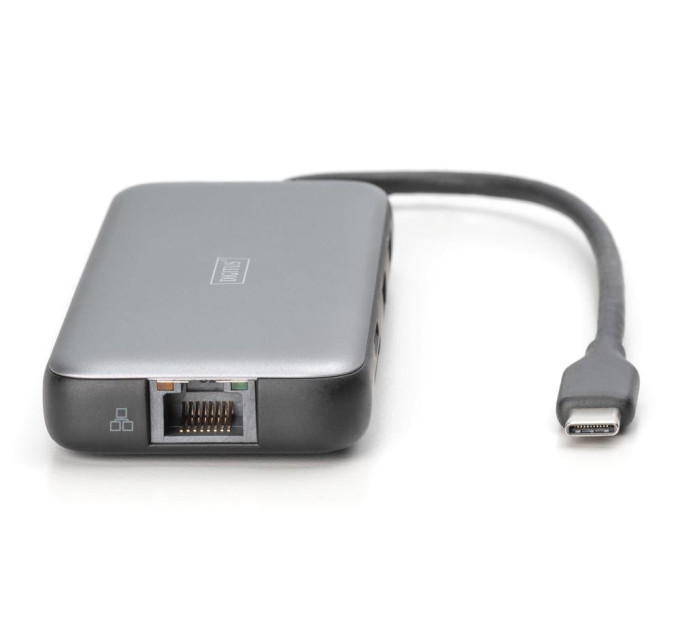 Assmann Док-станція USB-C, 8 портів, 2xHDMI, 3xUSB3.0, 1xRJ45, 1xSD, 1xMicroSD, 1xUSB-CPD  DA-70915 DIGITUS by ASSMANN