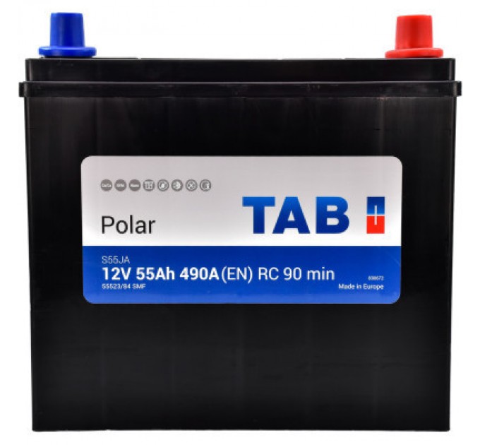 Акумулятор автомобільний TAB 55 Ah/12V Polar S Euro Japan (246 855)
