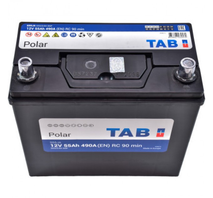 Акумулятор автомобільний TAB 55 Ah/12V Polar S Euro Japan (246 855)